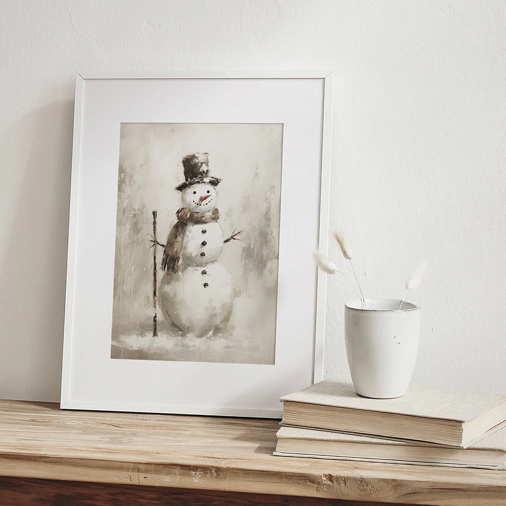 خمر عيد الميلاد طباعة قماش اللوحة عطلة ثلجي الشتاء معرض ديكور الرجعية جدار الفن للطباعة المشارك زينة عيد الميلاد هدية