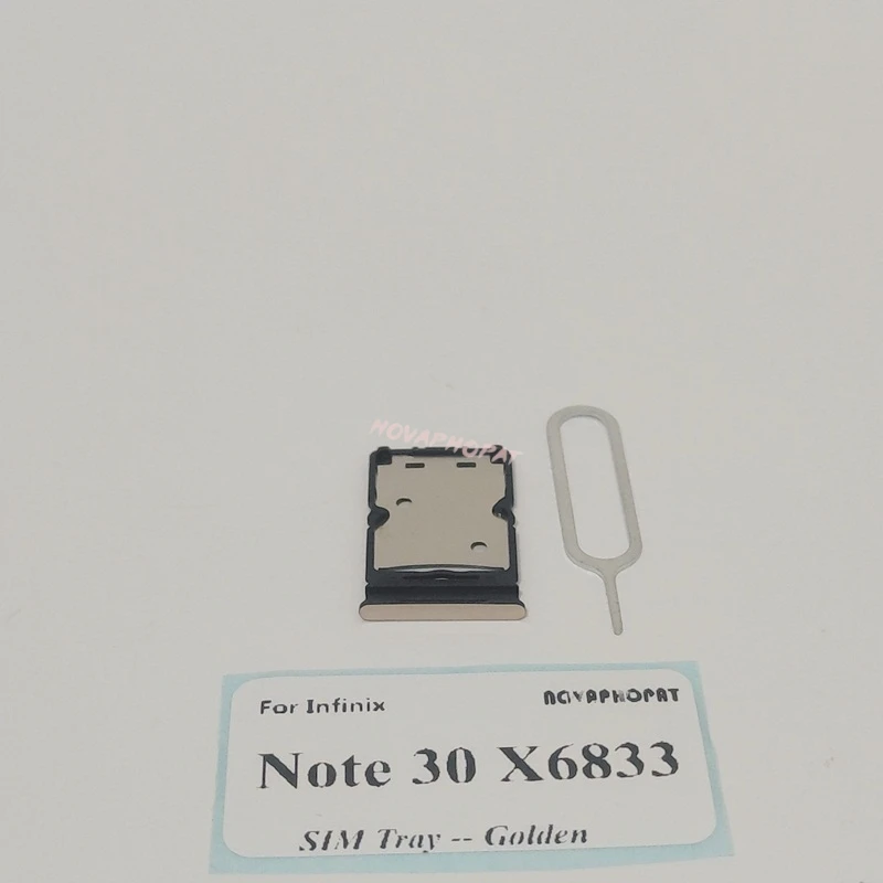 Novaphopat Brand New SIM Card Tray For Infinix Note 30 X6833 X6833B Sim Holder Slot Adapter Reader Pin