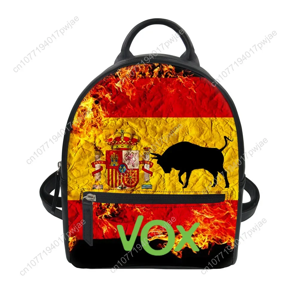 Spanish Bullfighting Graphic Custom Mini Small Backpack Purse Carter Schoolbag Double Shoulder Bag Mini Small Leather Travel Bag