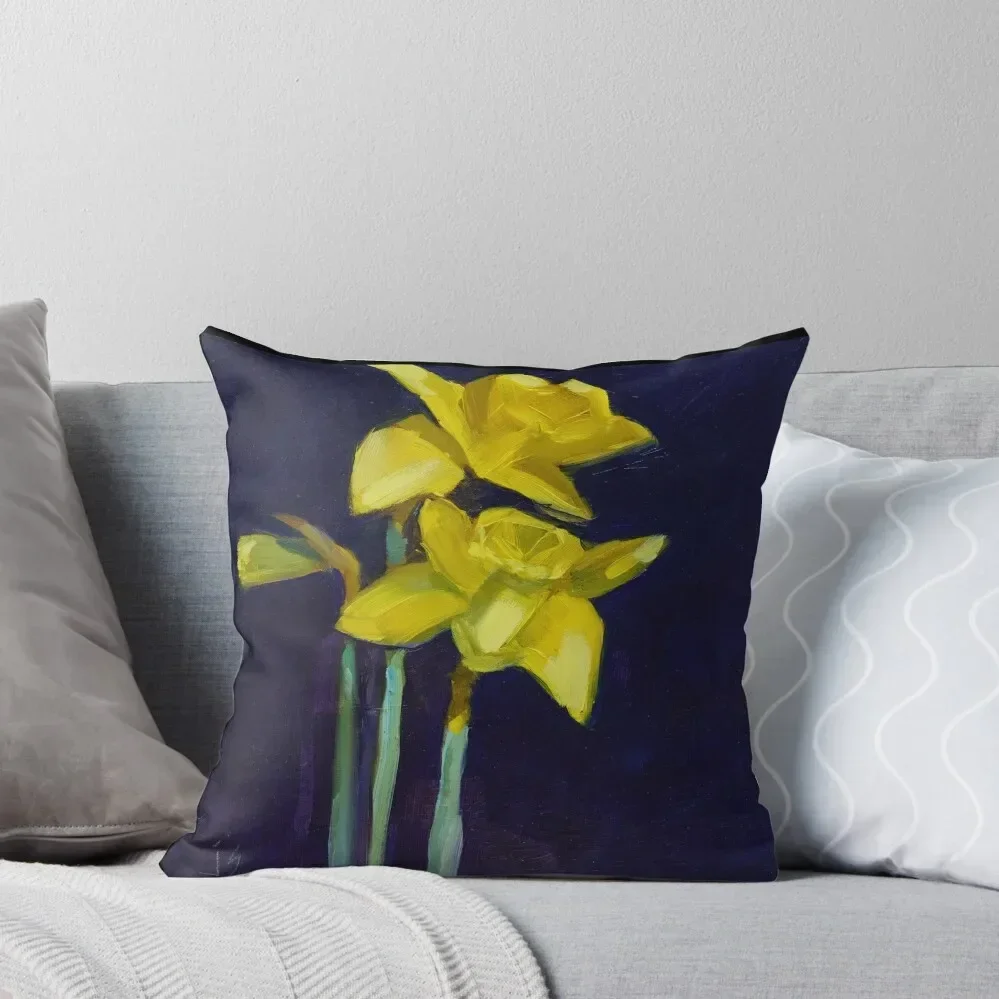 Daffodil Gold Throw Pillow Pillow Case Covers For Sofas Cushions Cover christmas ornaments 2025 pillow