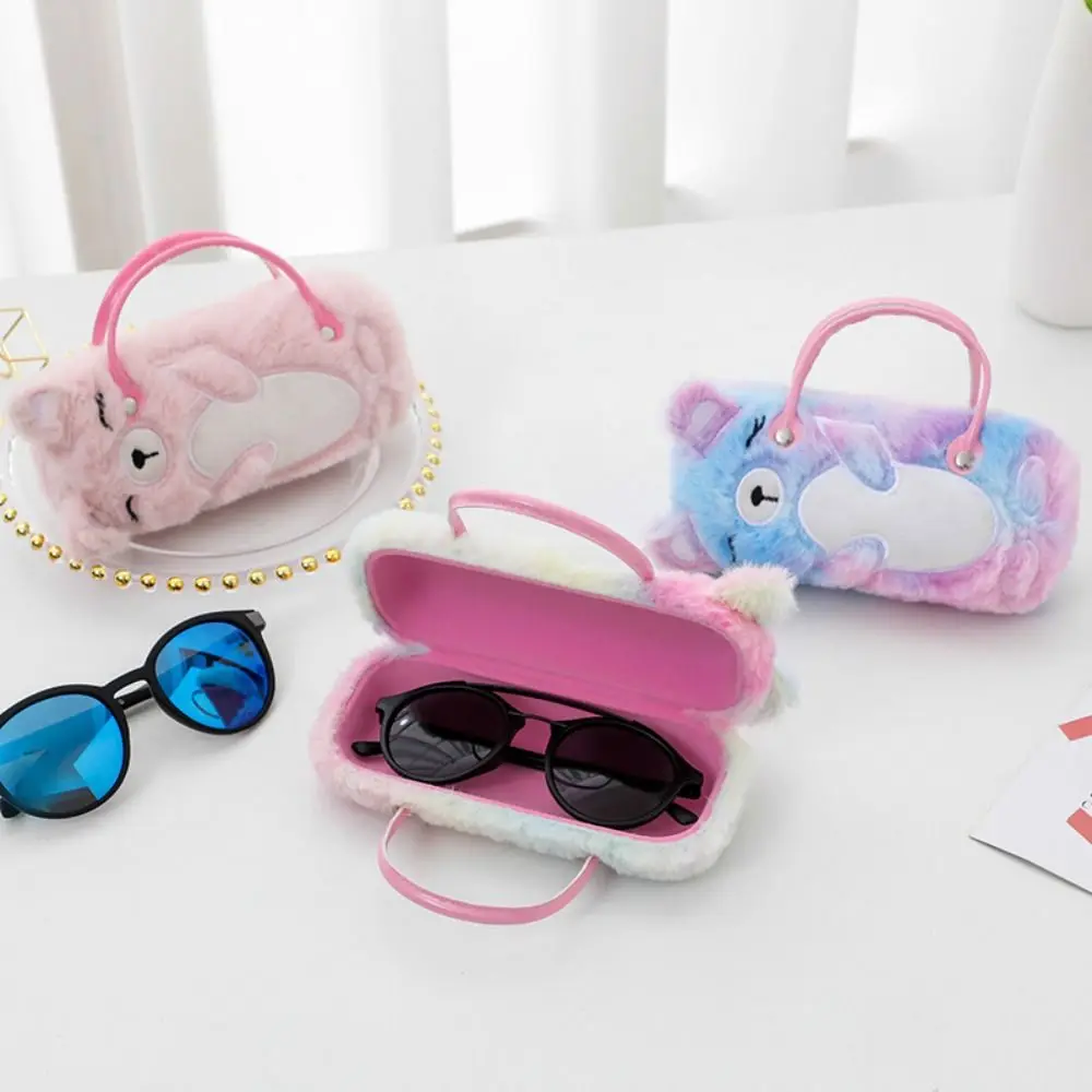봉제 곰 선글라스 상자 핸드백, 동전 지갑, 만화 귀여운 휴대용 안경 가방, 압축 스펙타클, 어린이 선물, 신제품