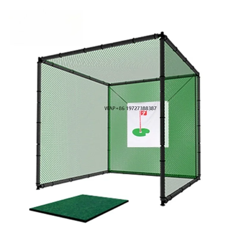 Safe and Durable Custom Large Golf Net Cage Golf Hitting Swing Practice Net With Protective Soft Rubber Tube