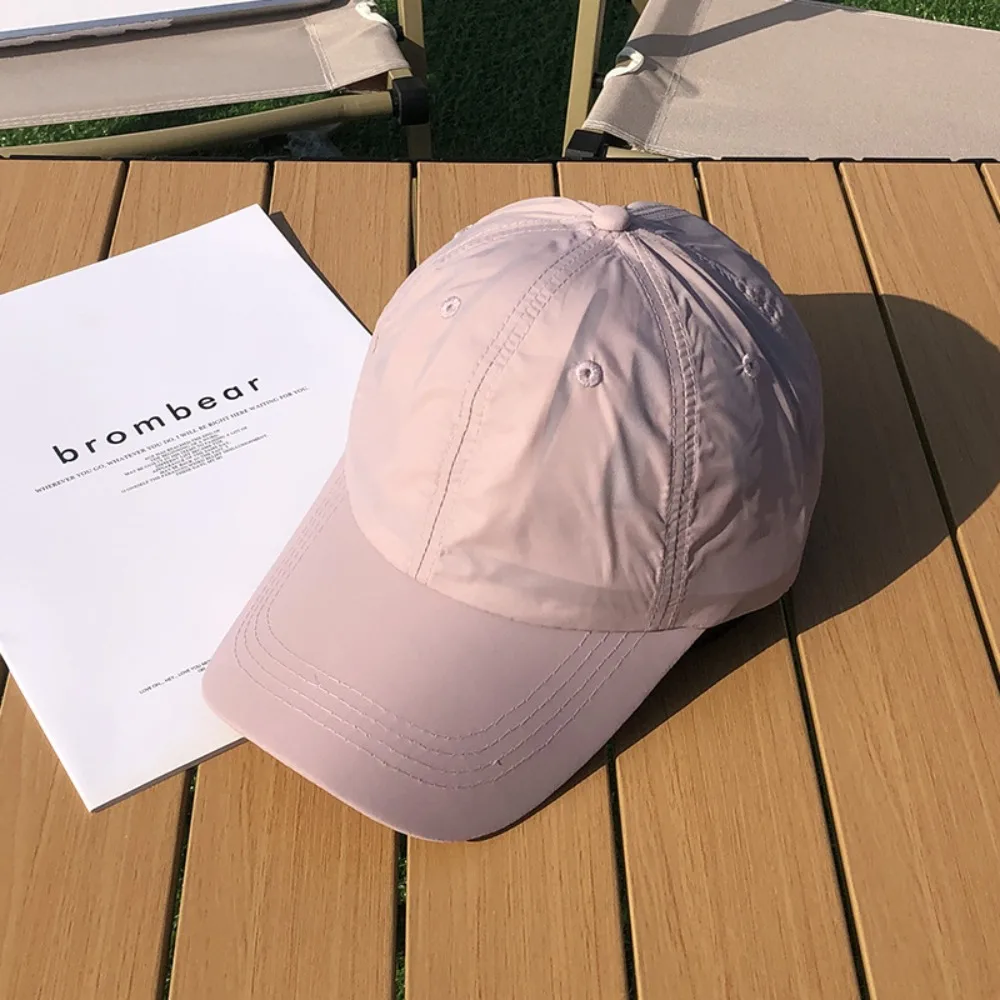 

Casual Korean Style Quick-Drying Baseball Cap Anime Cotton Solid Color Sun Hat Baseball Hat Solid Color Peaked Cap Men