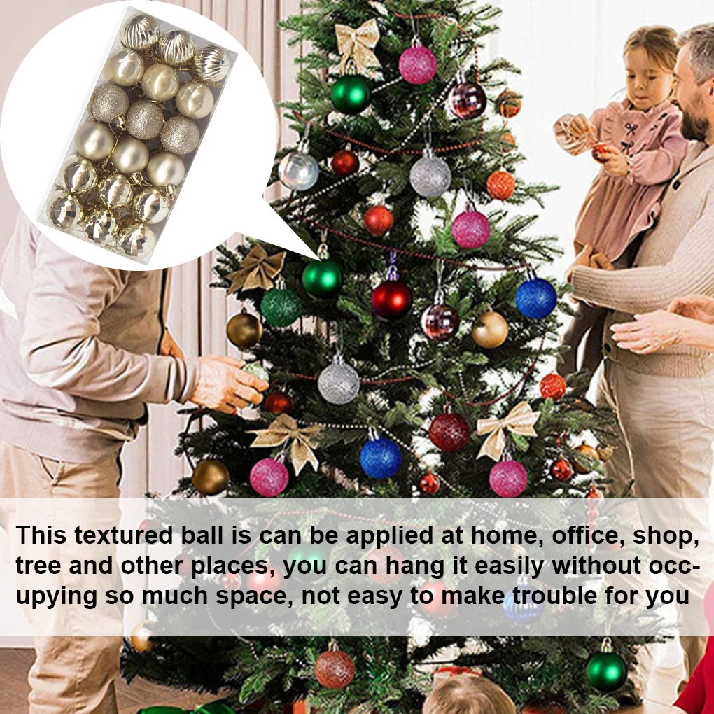 36 Uds. Bolas de Navidad de 4CM, adornos para árbol de Navidad, colgantes para árbol de Navidad, decoración para fiesta en casa, árbol de Navidad, regalo de Año Nuevo