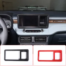 For Ford Maverick 2022 ABS Carbon fibre/Red Car Central Control Navigation Screen Frame Cover Interior Panel Trim Accessories