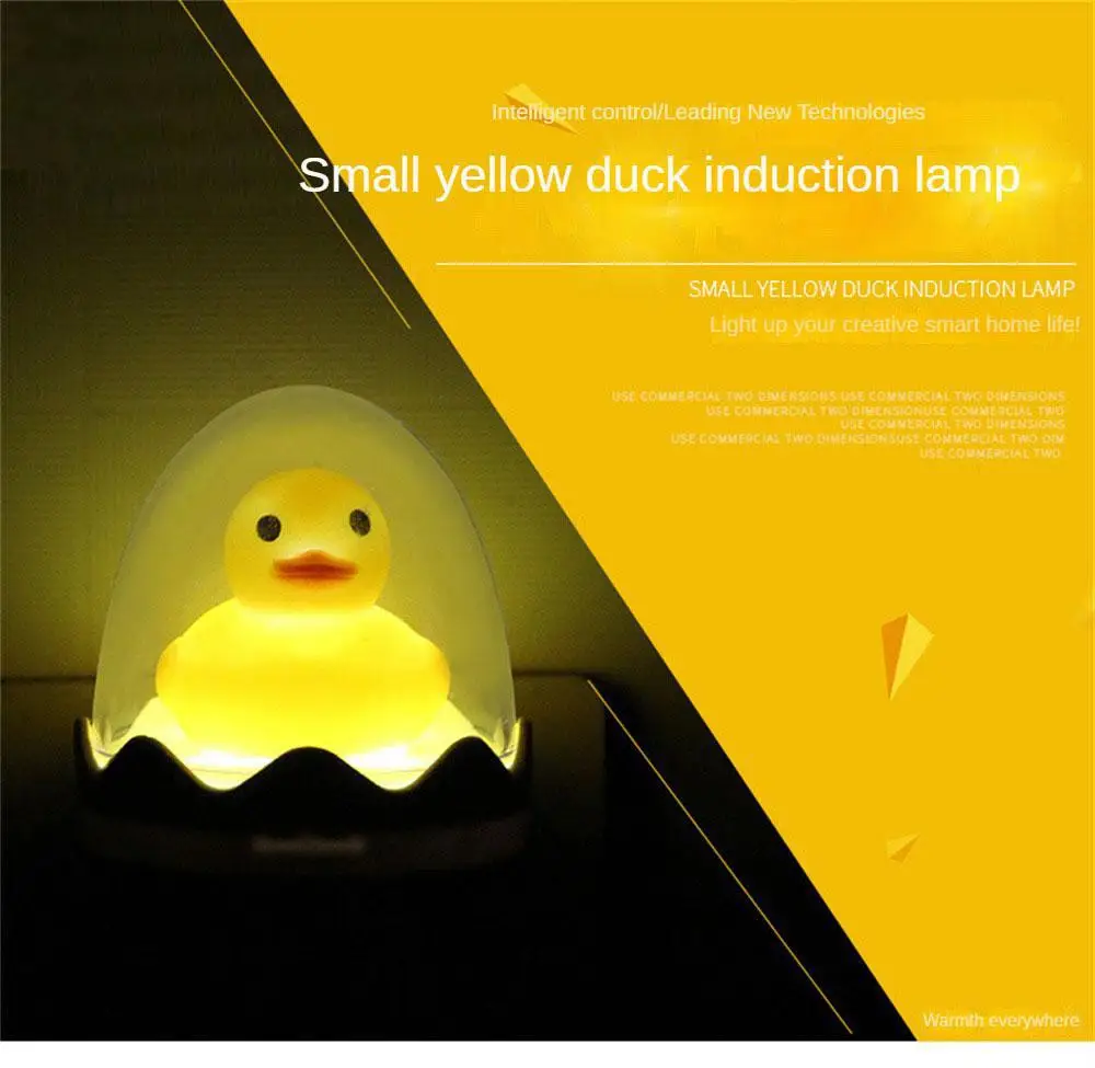 ANBLUB sincronización LED luz nocturna 110V 220V pato amarillo enchufe de la UE lámpara de pared con control remoto para regalo creativo de dibujos animados para niños