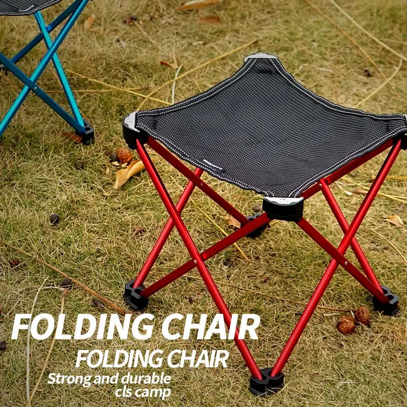 Outdoor Portable Foldable Aluminum Fishing Sketch Chair Fishing Picnic BBQ Garden Chair Tool Camping Stool