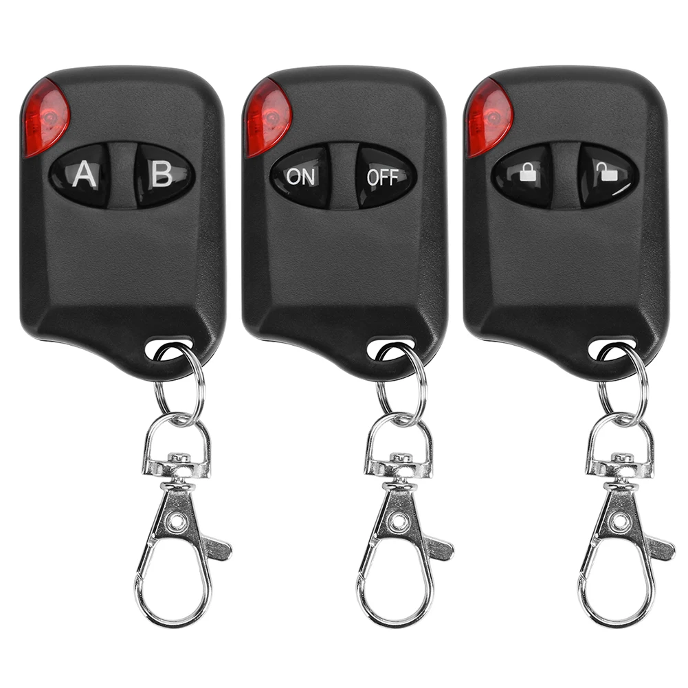 Universal Remote Control 433Mhz Gate Garage Door 2 Buttons Key A B ON OFF Fob Fast Duplicator copy RF Wireless Remote Control