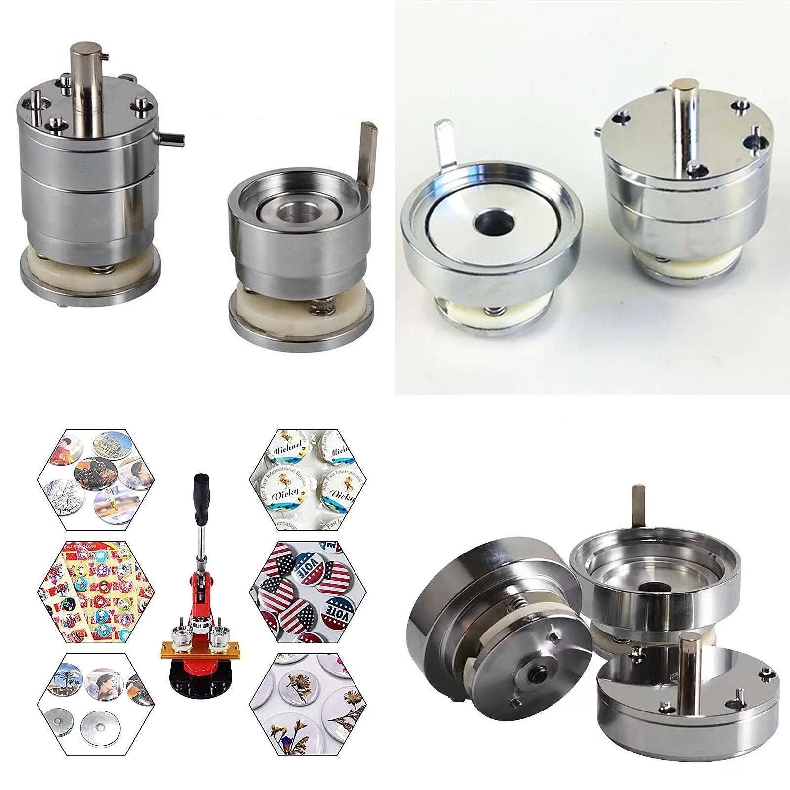 58Mm manual button mould, interchangeable for badge making machine