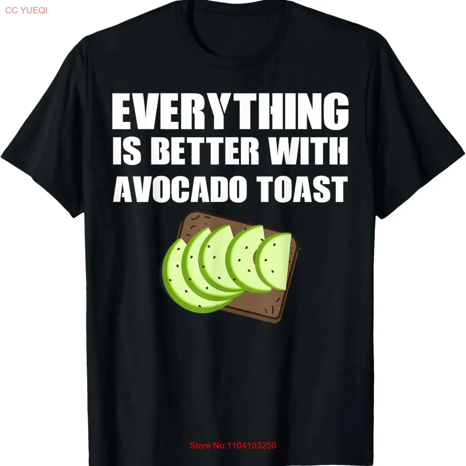 Camiseta con diseño divertido de tostadas de aguacate, estilo vintage, versátil, elegante, informal, gráfico, unisex, streetwear