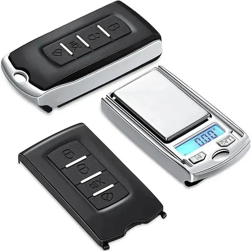 with LCD Display200g/100g 0.01g Precision Portable Car Key Shape Mini Digital Pocket Electronic Gram Scale