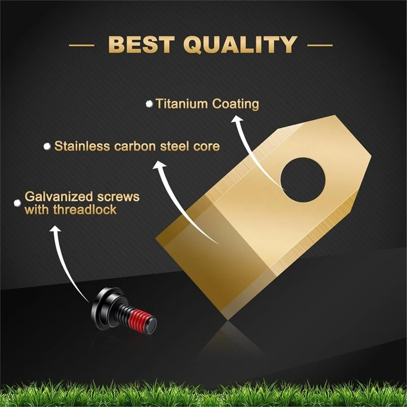 36Pcs Replacement Blades for Robotic Mowers, Replacement Blades, Including Screws with Safety Coating