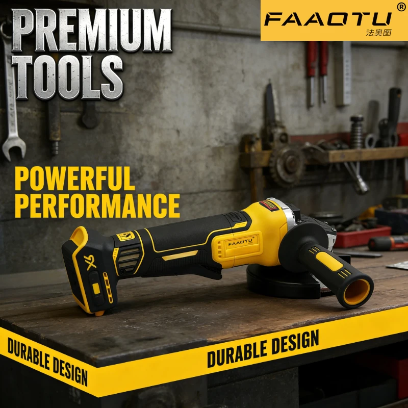 FAAOTU 406 Brushless Cordless Angle Grinder, Same Quality & Look As DW, Metal Cut Polish Compatible with DW batteries NO battery