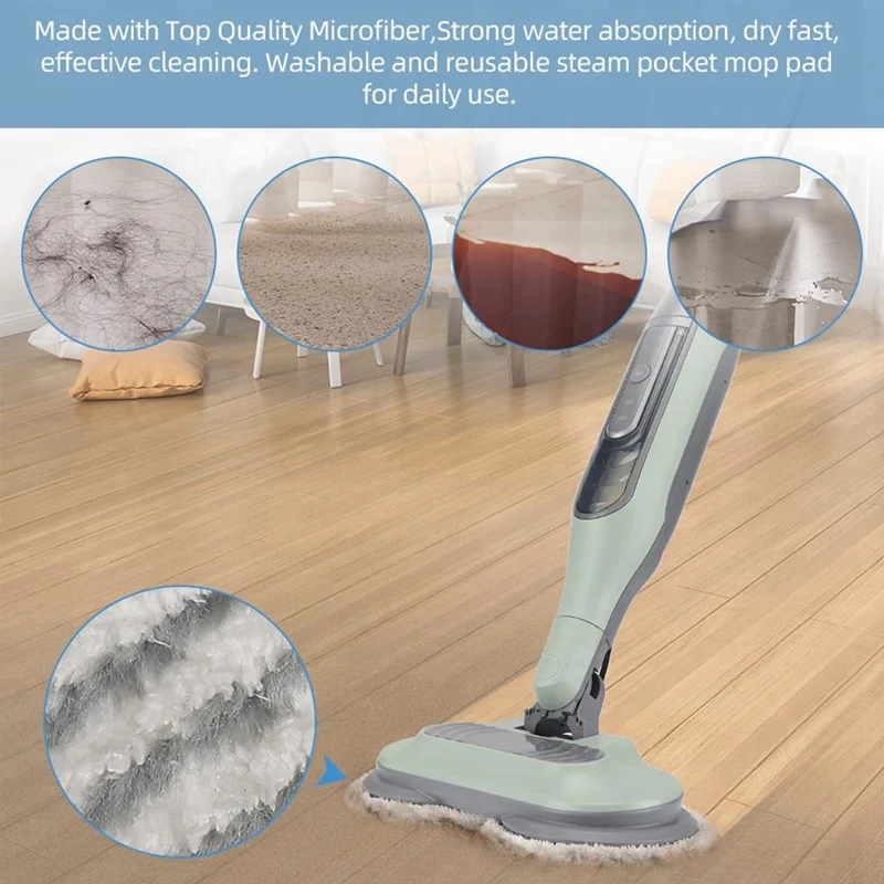 ABXF-6PCS wymienne nakładki do mopa parowego do Shark S7001 S7000AMZ serii S7000, wymiana głowicy mopa podkładki parowe i szorujące do płytek