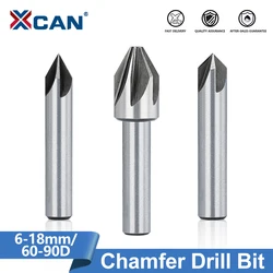 XCAN 60/90 Degree Milling Cutter 6-18mm HSS Chamfering Cutter Bit Chamfer Milling Tool Metal Cutter Power Tool Hole Opener