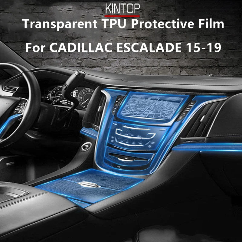 

For CADILLAC ESCALADE 15-19 Car Interior Center Console Transparent TPU Protective Film Anti-scratch Repair Film Accessories