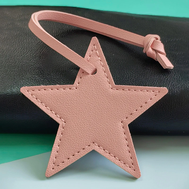 8 cm PU-Leder-Patch, fünfzackiger Stern, Schlüsselanhänger, Stern-Dekoration zum Verschönern von Taschen, Kleidung, Schlüsselband – Detail 14