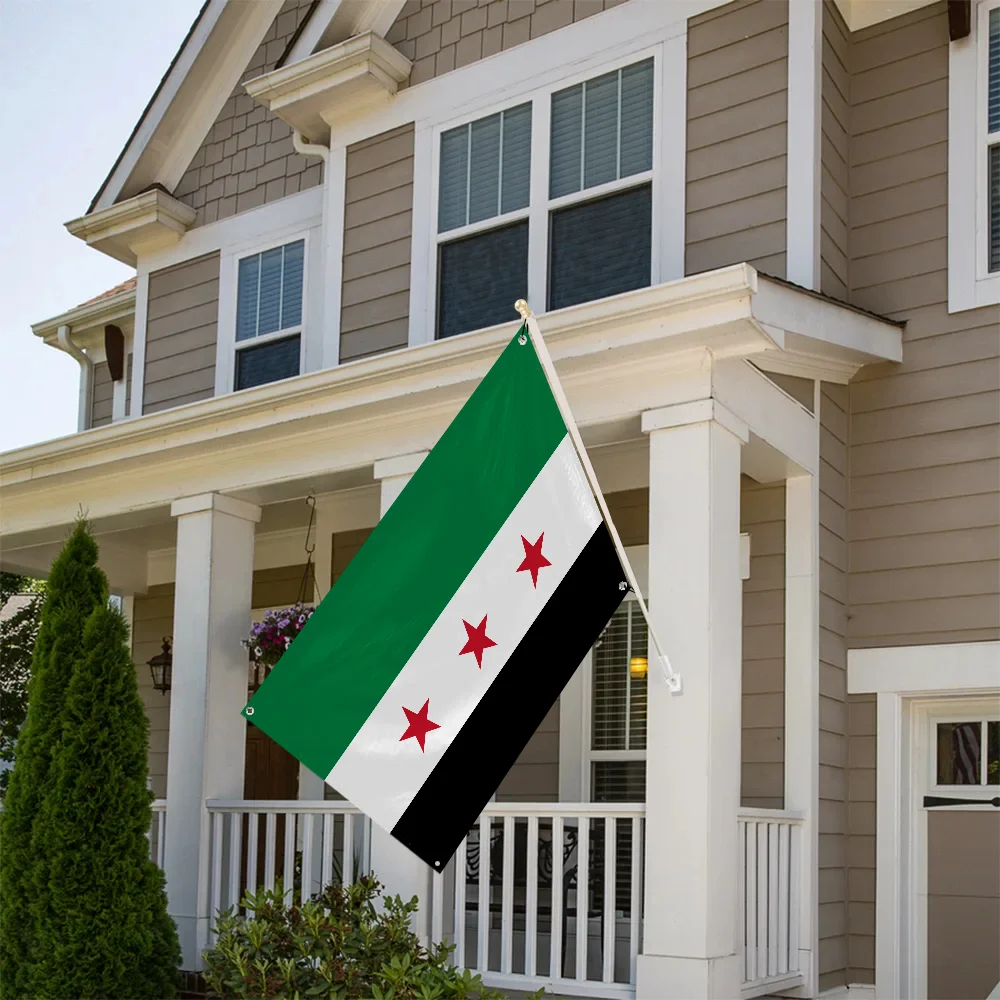 Flag of Syria Revolution Flag National Flag Flag Pride Flag Flag to Hang Flags Outdoor Banner Decorative Flags Garage Decoration