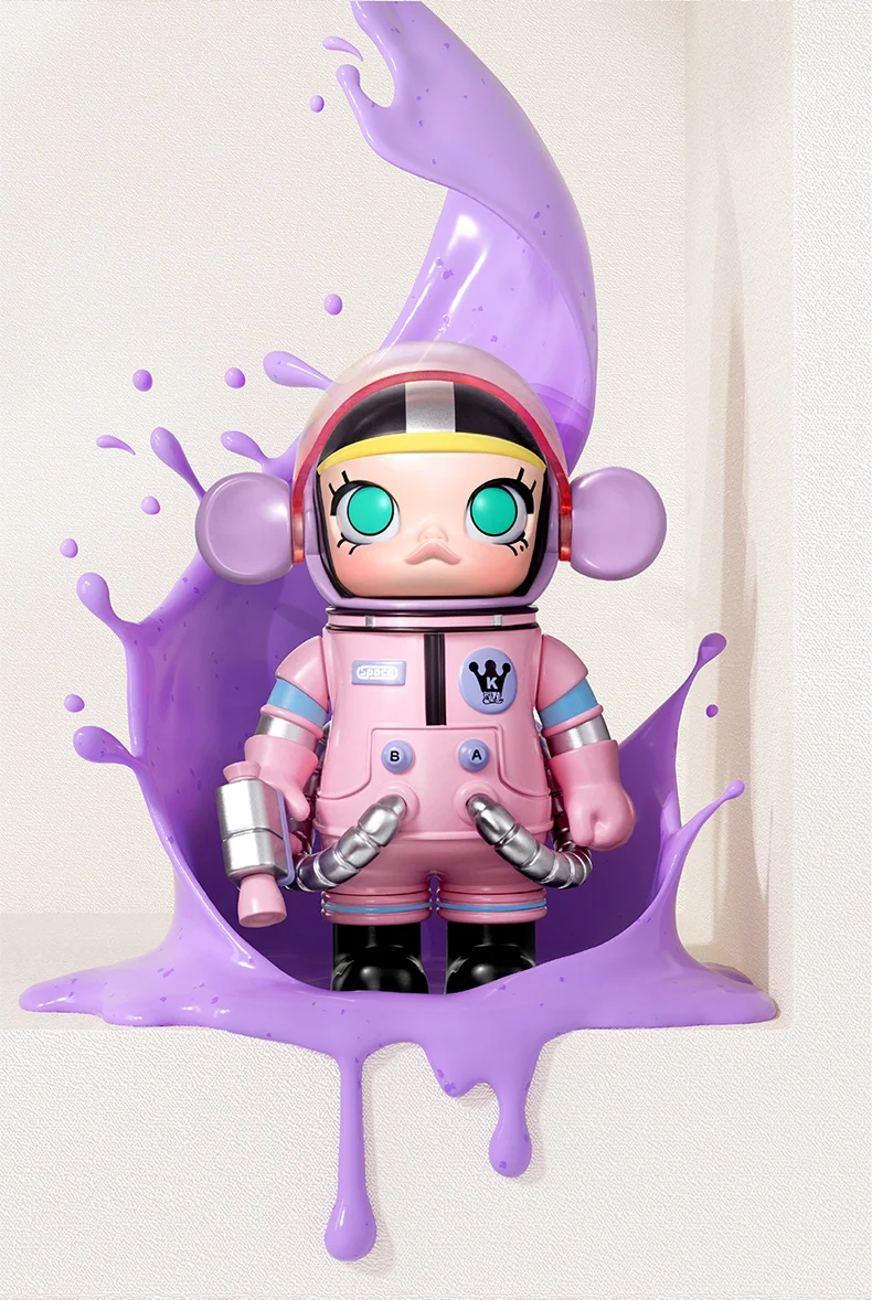 Officiële echte POPMART Mega Space Molly 100% Anniversary Series 4 Blind Box Doll Ornament Toy Verjaardag Verrassingsgeschenken