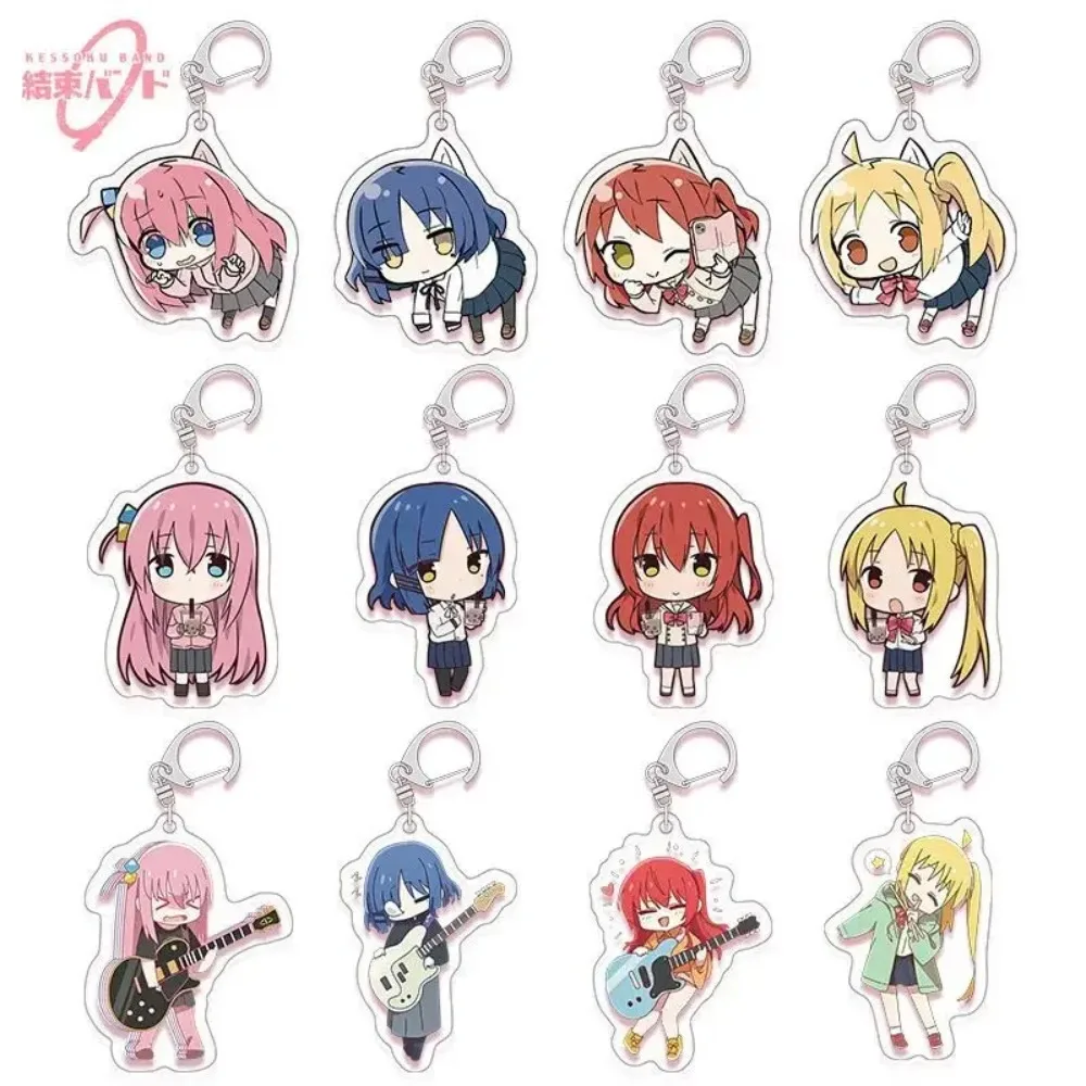 New BOCCHI THE ROCK! Key Buckle Yamada Ryo Gotoh Hitori Anime Peripherals Cute Delicate Schoolbag Acrylic Pendant Portable