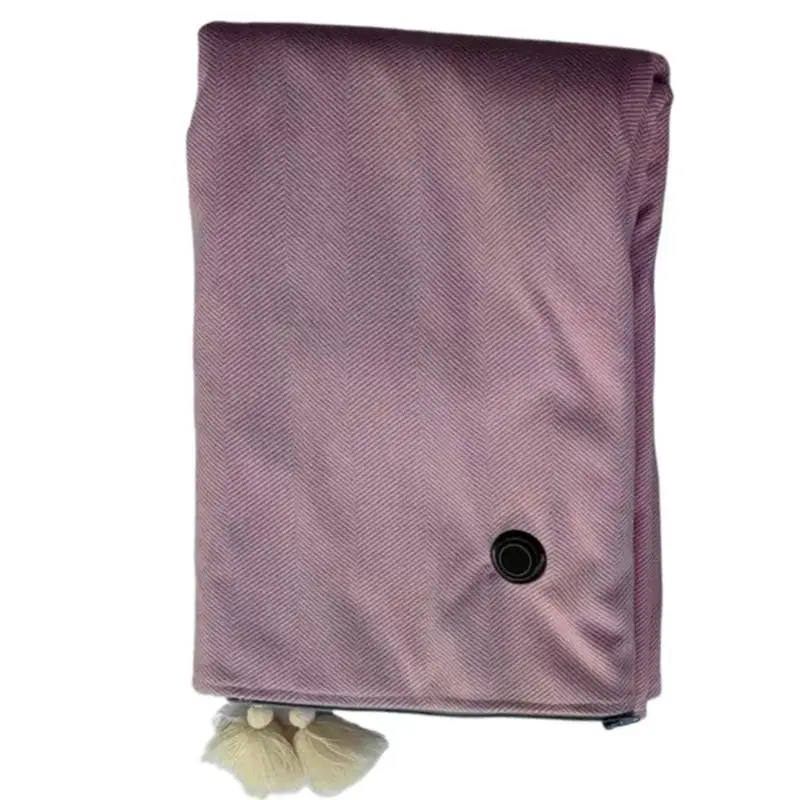 652F Plush Heated Wrap Blanket Fast Heating 3 Heating Setting Controller 39x31inch