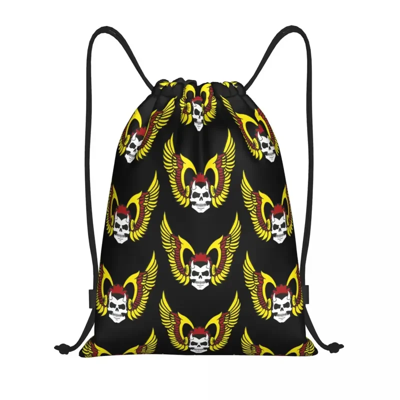 Hell HAMC-mochila de entrenamiento con cordón para hombre y mujer, bolso personalizado con diseño de Ángel para entrenamiento, Yoga, motocicleta, Club, deportes, gimnasio