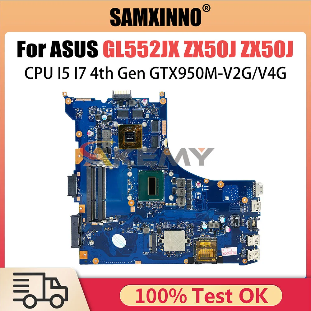 

GL552JX Notebook Mainboard For ASUS ROG ZX50J ZX50J GL552JX Laptop Motherboard I5 I7 4th Gen CPU GTX950M V2G 4G 100% Test Work