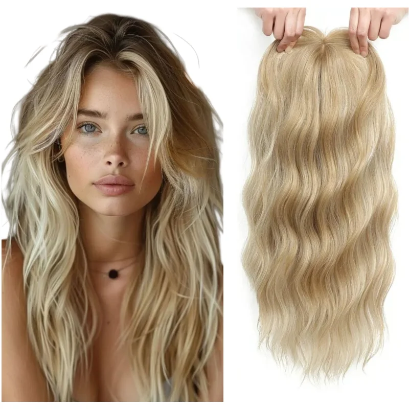

Wholesale 100% Human Hair Topper Full Swiss Lace Hand Made | Clip-in Hair Extensions | Deep Wave Colors 1B/613