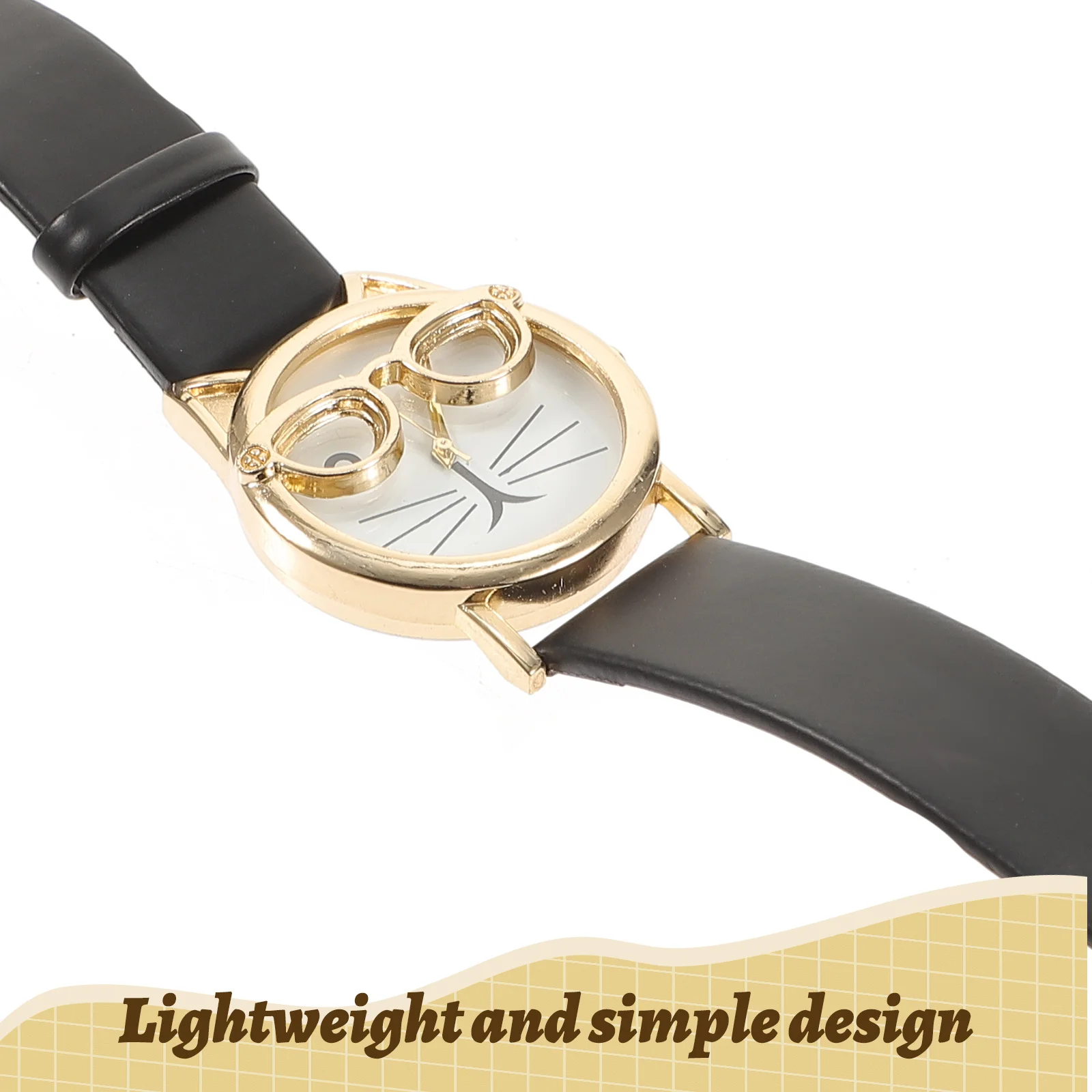 1Pcs High Quality Cat Quartz Watch for Children Comfortable PU Strap Wristwatch Perfect for Any Outfit Cat Pattern Watch