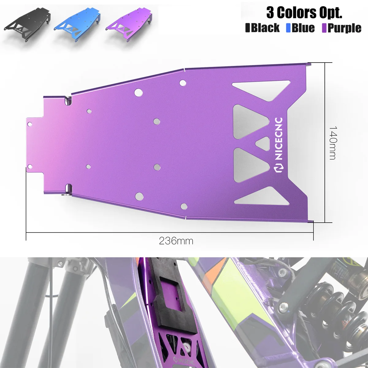 

For Surron Electric Bike Battery Compartment Front Fender Plate 8mm Cushion Pad Kit For 2025 2024 2023 Surron Light Bee X S L1E