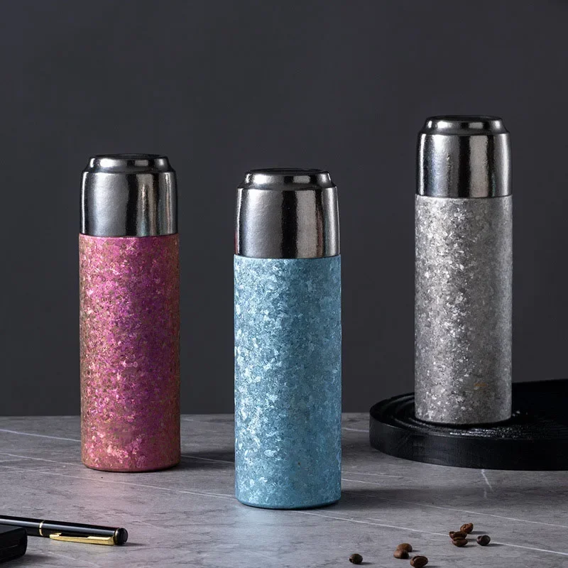 Double-Walled Vacuum Insulated Sports Water Bottle with Filter for Tea Coffee Wine Whisky Great for Business Gifts