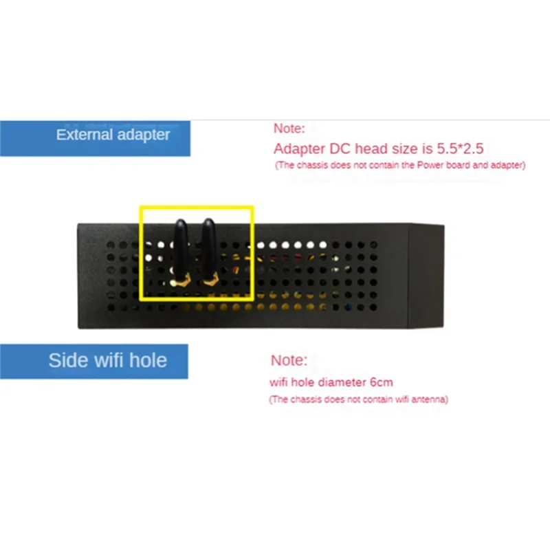 BNGF-M10 Mini ITX Компьютерный чехол HTPC Хост-корпус USB2.0 Корпус ITX Промышленный корпус управления для офиса и бизнеса