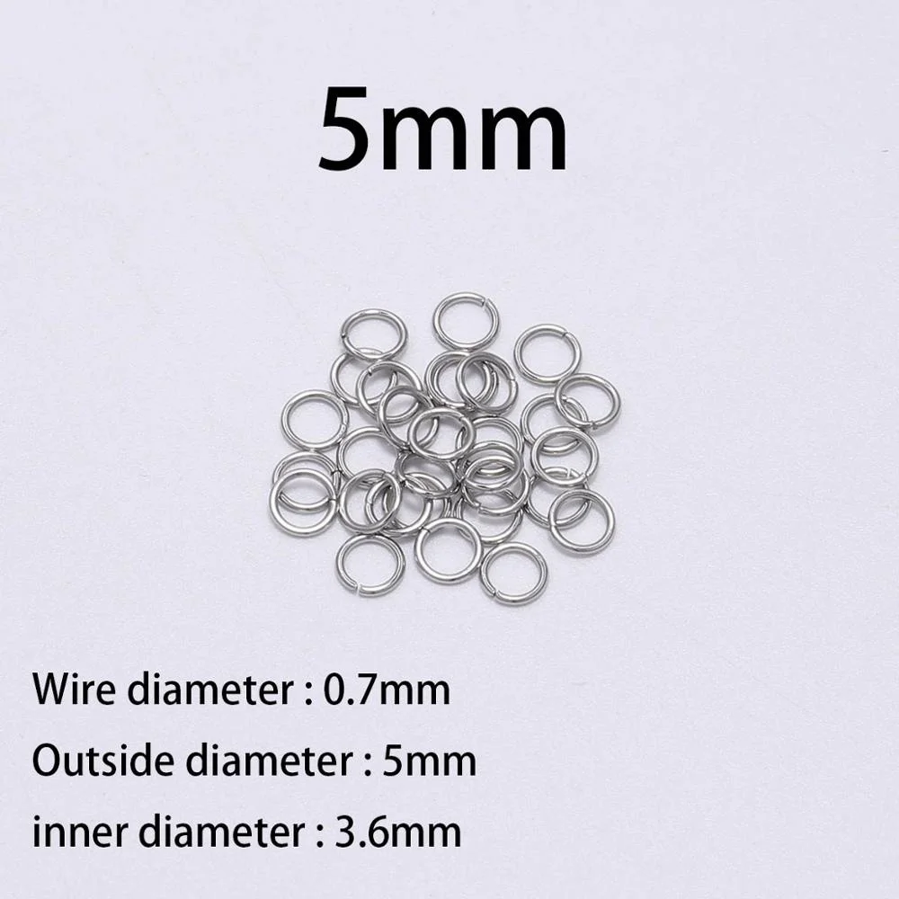 200Pcs Metal Split Ring Open Loops for DIY Jewelry Making