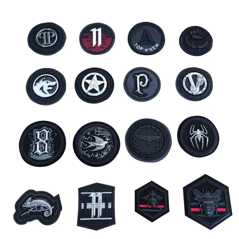 Fzfai da te Hardware distintivo nero toppe per abbigliamento cucire su toppa ricamata sui vestiti Patch Appliques Badge