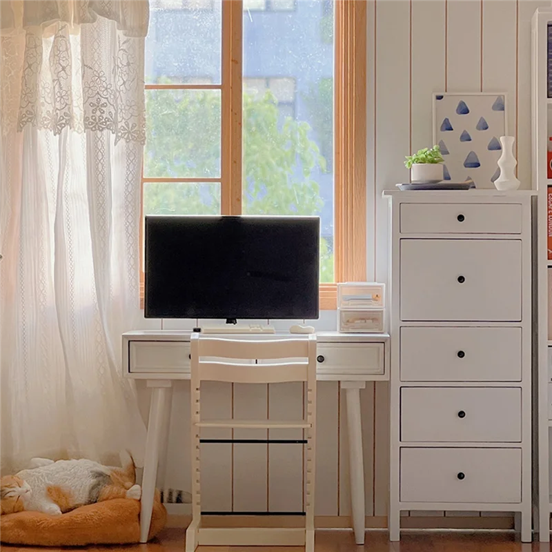 

A19Q-1/10 Кукольный домик Bjd Ob11, миниатюрная мебель для кукольного домика, мини-модель, комод с пятью ящиками, аксессуары