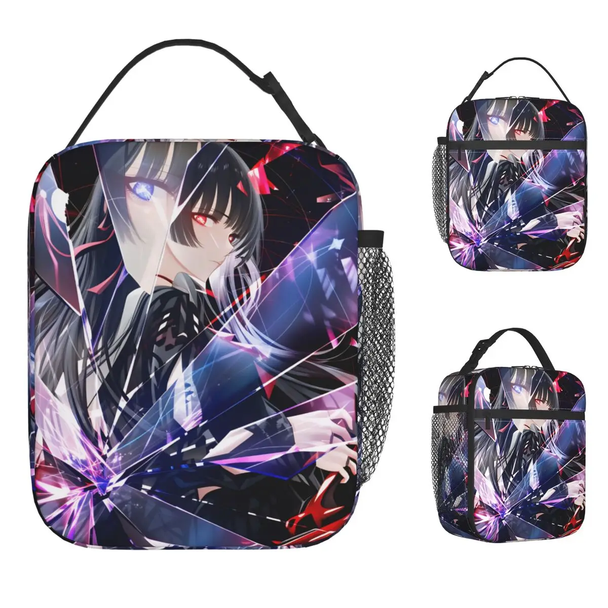 لطيف Chisa حقيبة الغداء Wuthering موجة عادية علب الاغذية السفر المحمولة معزول حمل أكياس الغذاء ل الرسم تصميم حقيبة للحفاظ على البرودة