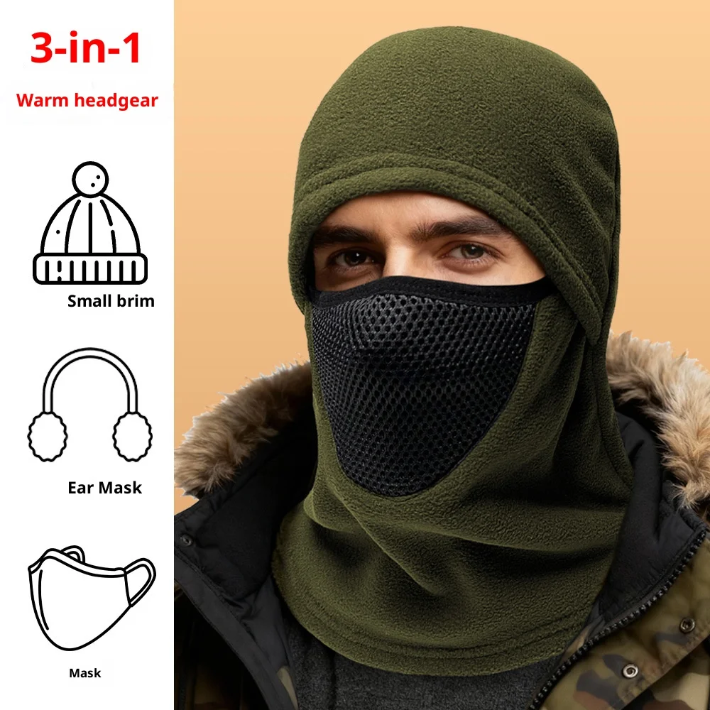 

Winter motorcycle riding mask windproof warm breathable full face balaclava scarf headband biker windproof hat