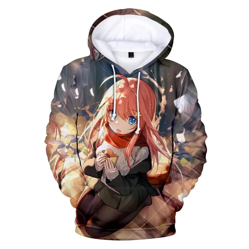2025 yiyi3D Nakano Miku Pakaian Anak Laki-Laki Perempuan Kawaii Manga Hoodies Anak-anak Sweatshirts The Quintessential Quintuplets Hoodie Pria Wanita