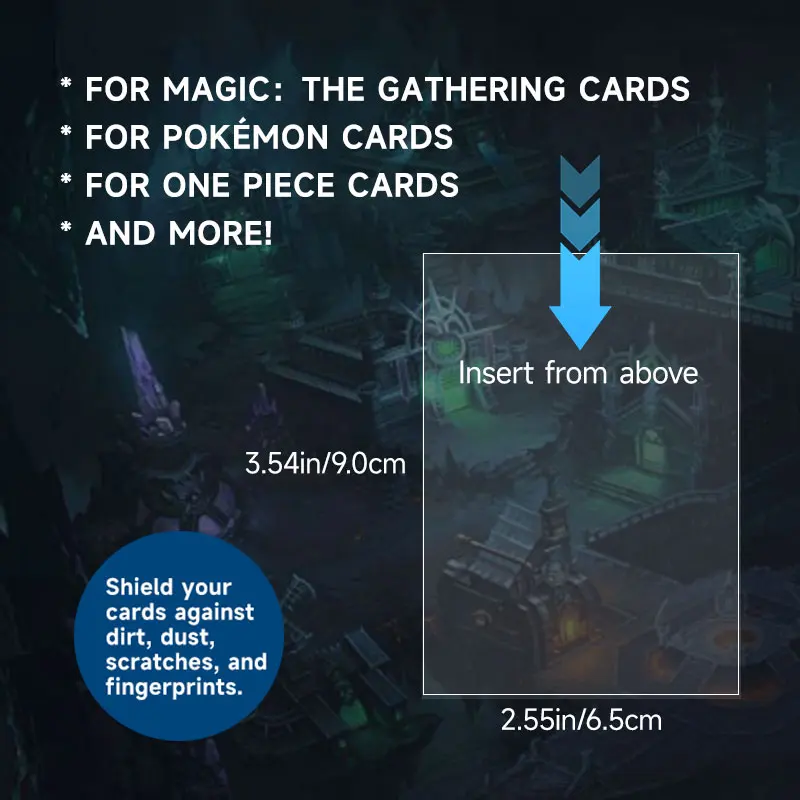 65x90mm Clear Transparent Playing Card  Sleeve for Pokemon magic One Piece cards MTG TCG PKM cards