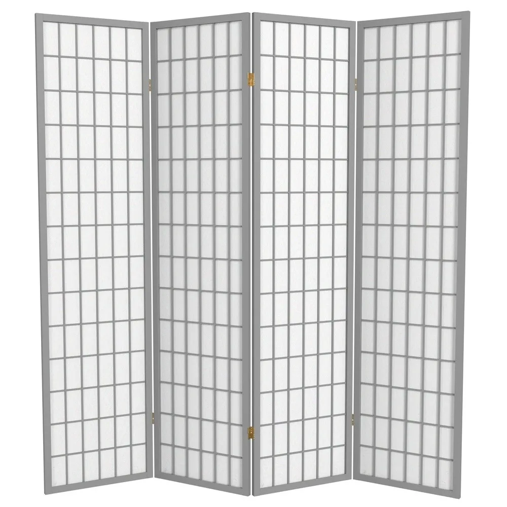 6 ft. Tall Window Pane Special Edition Grey 4 Panels