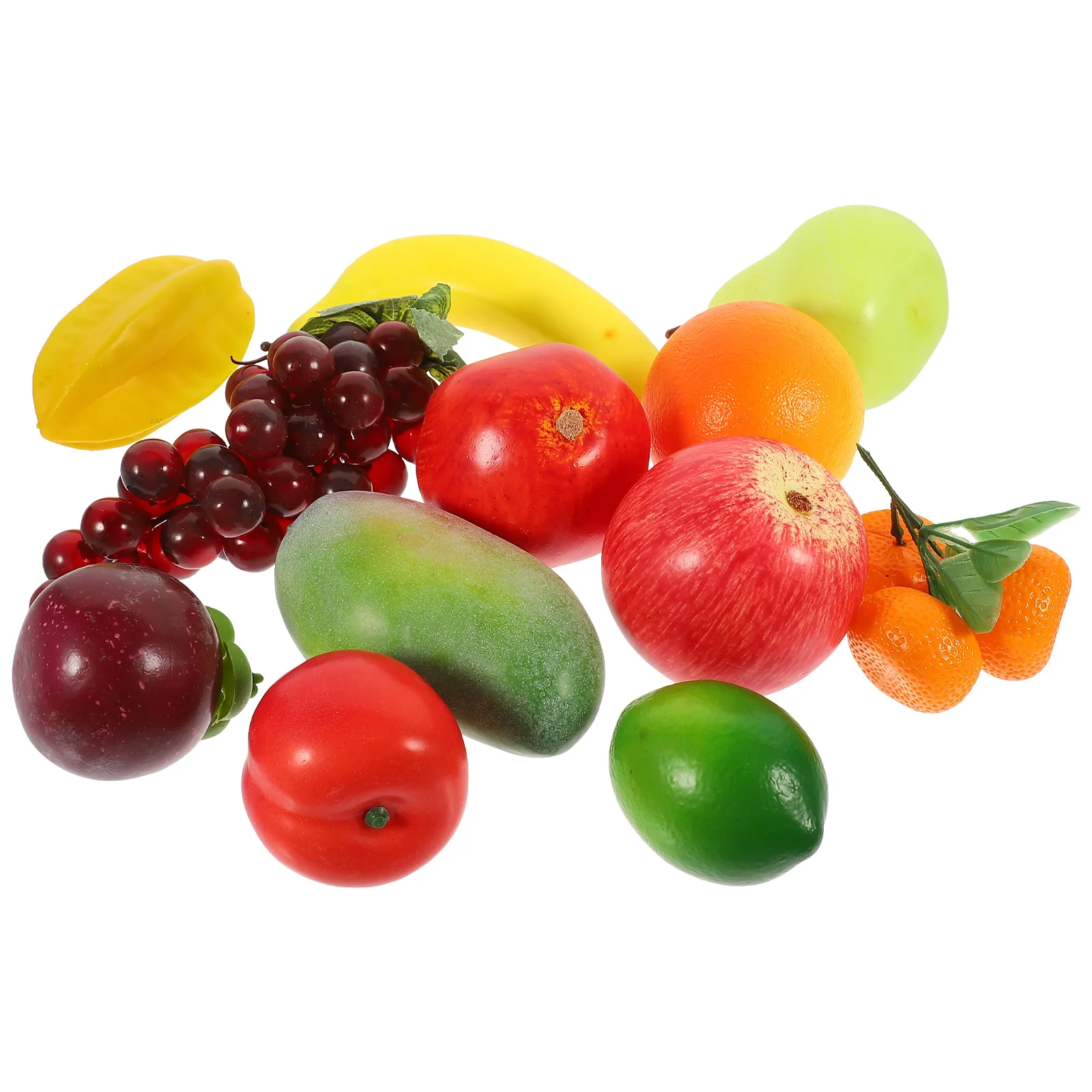 12pcs Fake Fruit Models For Kindergarten Teaching Decorative Artificial Fruits Restaurant Display Simulation Props