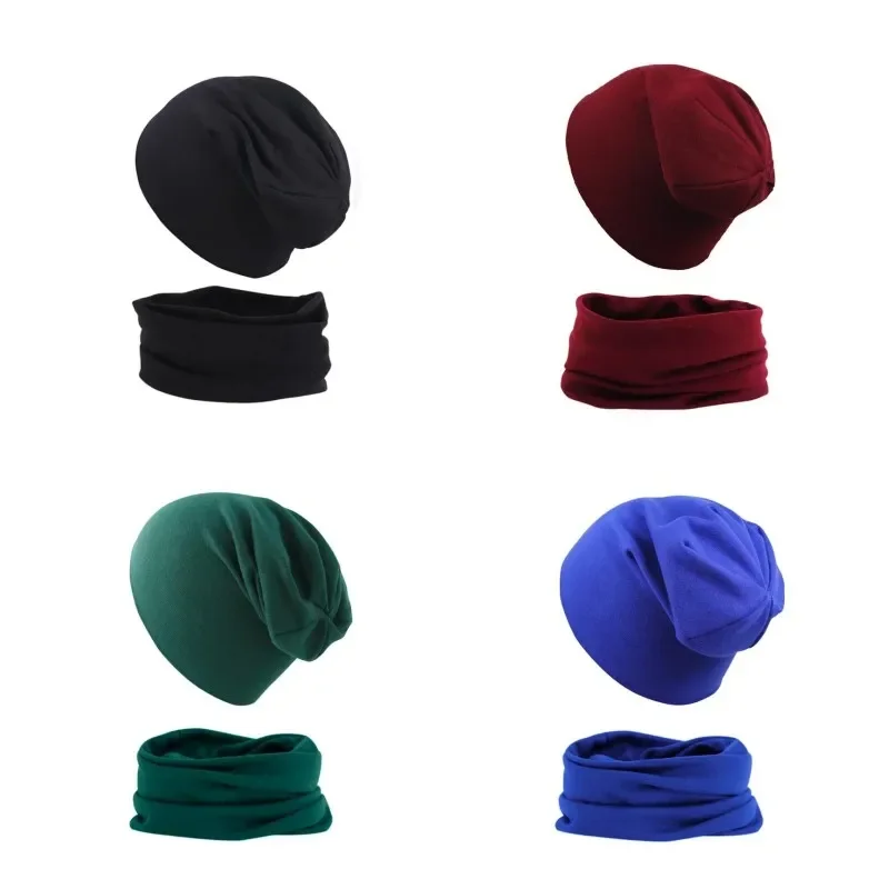 2 pezzi nuovo cappello da bambino sciarpa Set ragazzi ragazze berretto Hip Hop autunno inverno morbido berretto elastico cappelli cotone neonato