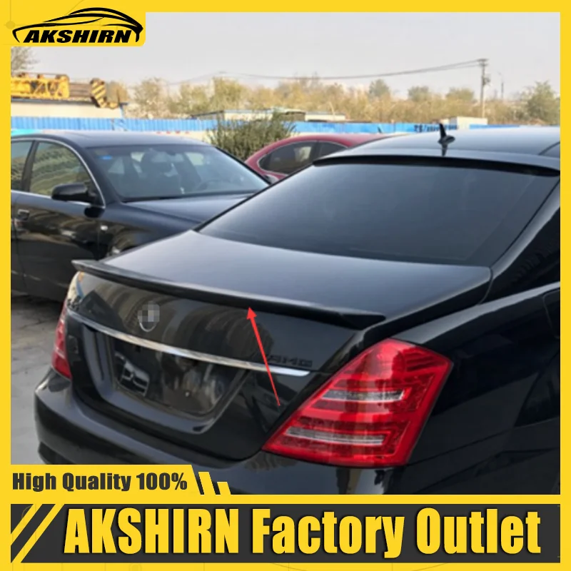 For Mercedes S class w221 2006-2013 AMG style ABS Material spoiler rear trunk wings tail lip for benz S320 S400 S420 S450 S600