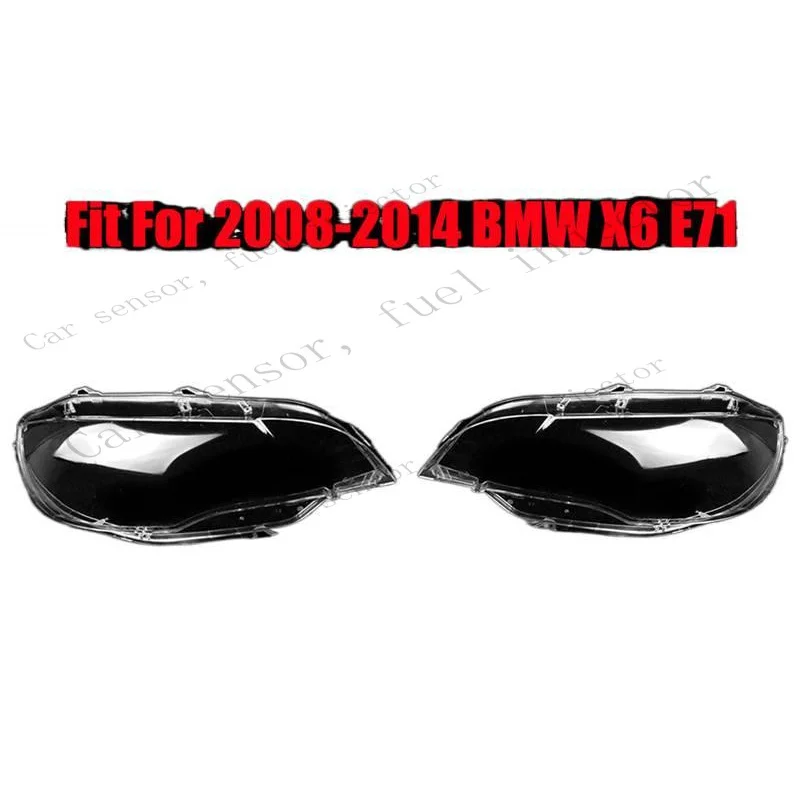 Q+ For 2008-2014 BMW X6 E71 Headlight Headlamp Clear Lens Cover Pair