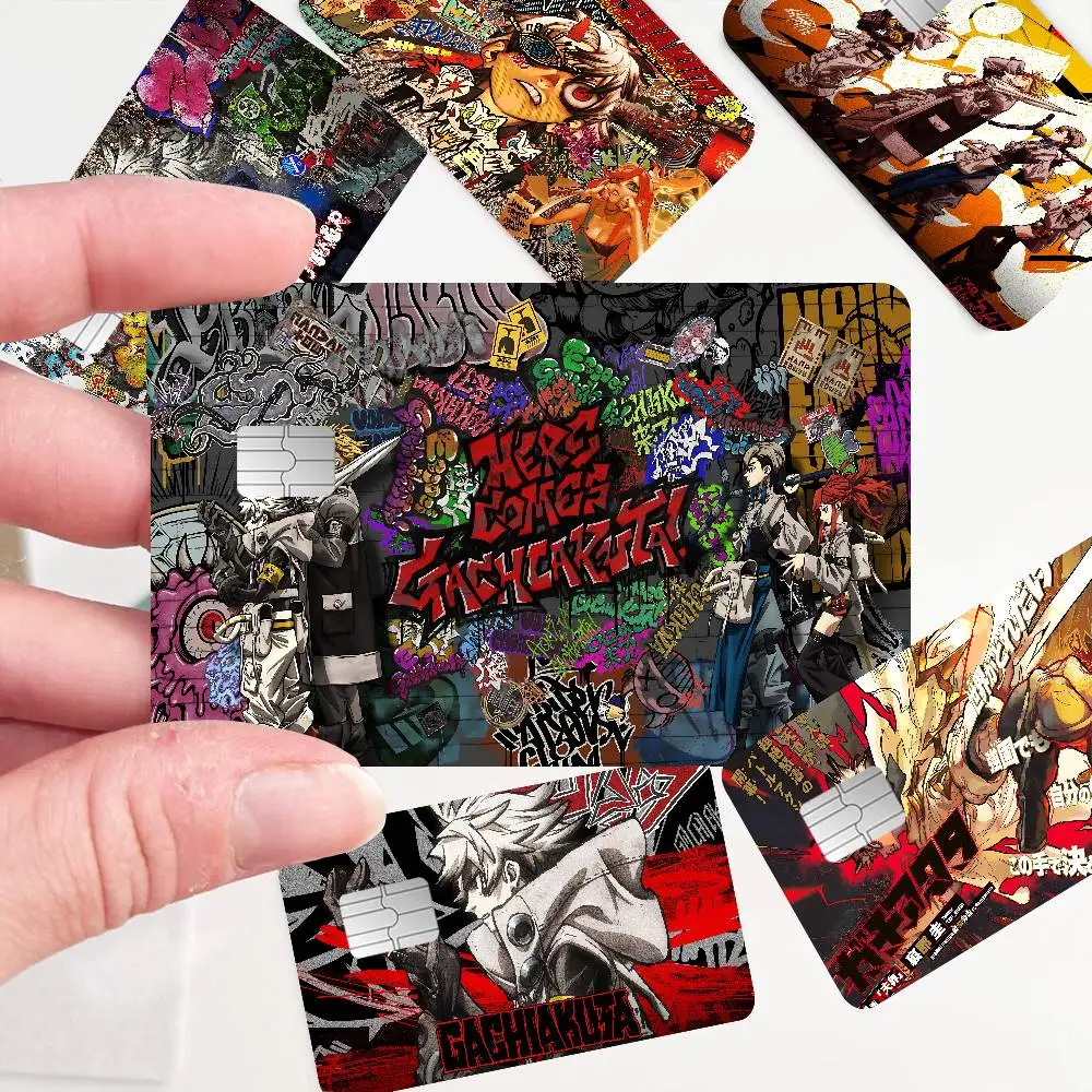 Anime G-Gachiakuta Diy Credit Debit Card Sticker Party Sticker Decoration Waterproof Small Chip Card Skin Sticker