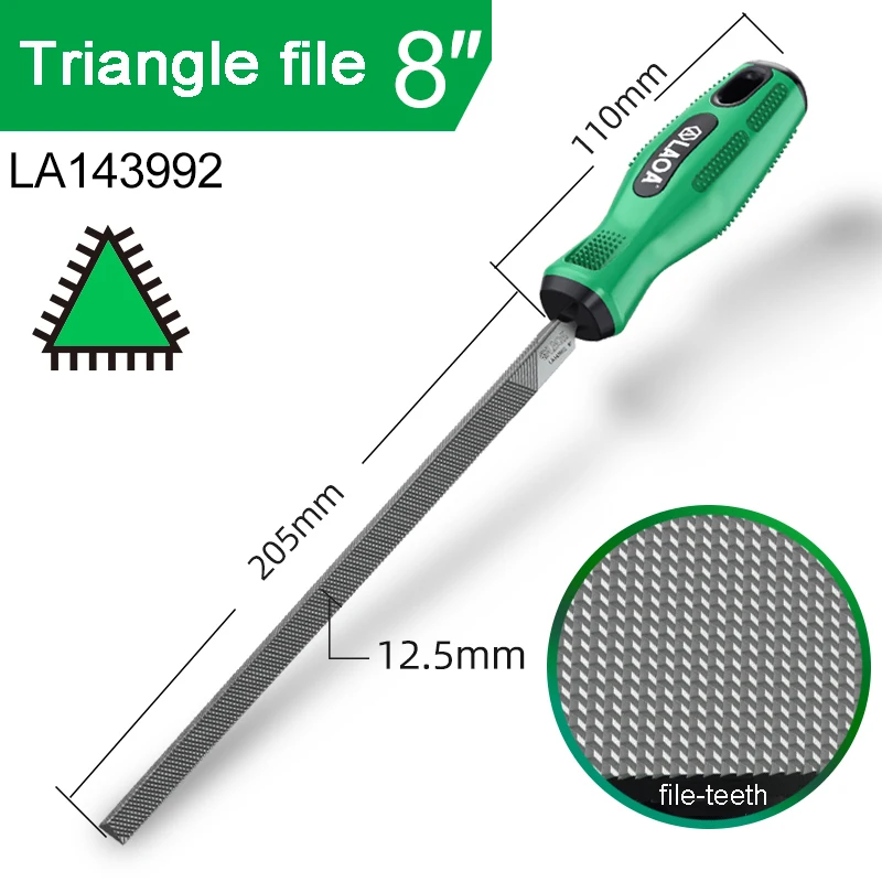 LAOA 1 stks Hoge Hardheid Medium Tandvijl Metalen Slijpgereedschap Platte Vijl Vierkante Ronde Vijl Randslijpen Plus size flie