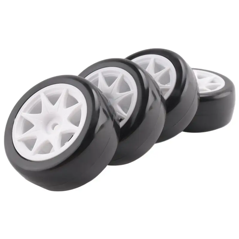 ABUM-4Pcs 58Mm Tires 12Mm Hex Wheels With Sponge For 1/10 1/12 RC Drift Car 3Racing Sakura M5 MST TCR Tamiya M04 M05