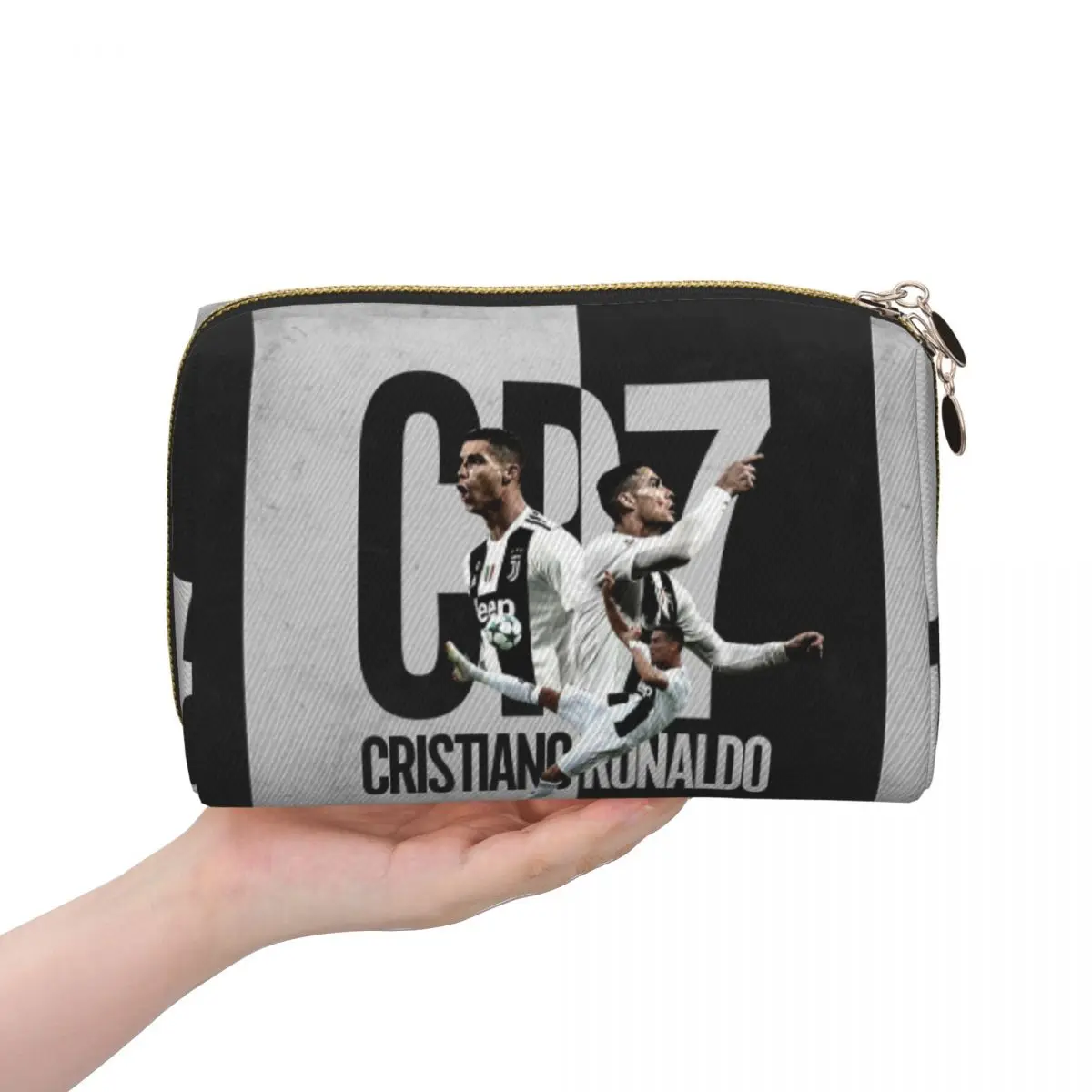 Cr7 Women Cosmetic Bags Travel Makeup Organizer Pouch Toiletry Storage Dopp Kit Box