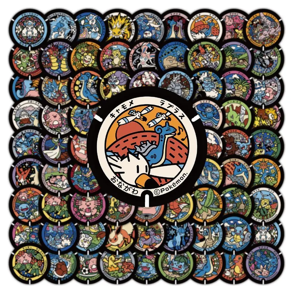 108 Stück Kawaii Pikachu Pokemon Aufkleber Niedliche Eevee Cartoon Anime Aufkleber Laptop Scrapbook Telefon Klassische Kinder Aufkleber Spielzeug