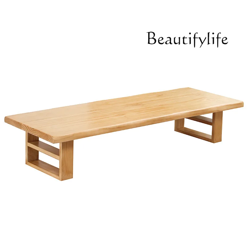 

Japanese tatami solid wood coffee table household living room leisure low tea table balcony sitting table